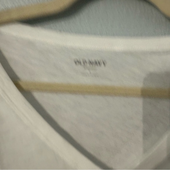 NWT Old Navy Everywear T-Shirt in White and Seafoam Green Size L - Picture 5 of 8